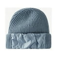 thumbnail image 3 of CoCopeaunt High-Quality South Korean Version Of Satin Stitching Knit Cap, Autumn And Winter Fashion Couples Warm Thick Woolen Cap, 3 of 6