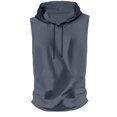 thumbnail image 6 of Blekii Men's Summer Lightweight Sleeveless Hooded Tank Top - Solid Color Design, Quick-Dry Performance Fabric - Great for Running, Fitness Training, Beach Sports, Outdoor Workout -, 6 of 7