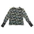 thumbnail image 2 of Hanley Mellon Women's Striped Chiffon Bib Top 4 Black Floral, 2 of 2