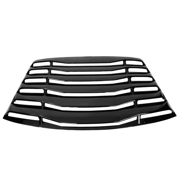 Ikon Motorsports Compatible with 99-04 Ford Mustang IKON Style Gloss Black Rear Window Louver Shade Cover