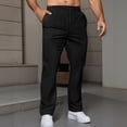 thumbnail image 2 of XIYON Mens Casual Pants Jacquard Drawstring Loose Casual Solid Color Pockets Sports Pants Men Trousers Loose Fit, 2 of 5