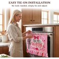 thumbnail image 6 of Valentine Oven Skirts Buffalo Plaid Pink Heart Style Farmhouse Tie Top Oven Curtain for Door Decorative Stove Cover Ribbon Ties Use for Oven Dishwashers Washing Machine, 6 of 7