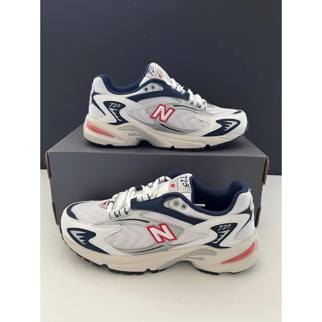 New Balance 725V1 Men's White/Navy Blue ML725UA SIZE 8 NEW