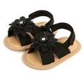 thumbnail image 2 of Baby Girls Floral Closed Toe Sandals Non-Slip Soft Rubber Sole Infant Toddler Summer Walking Shoes, 2 of 6