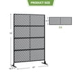 thumbnail image 2 of Écran d'Intimité en Métal Robuste et Résistant à la Rouille pour l'Extérieur, Clôture Autoportante – Panneaux Décoratifs pour Patio, Terrasse, Pelouse et Balcon – Ensemble de 4 – Noir, 120x180 cm, 2 of 7