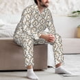 thumbnail image 7 of Pofeuu Retro Bunny Print Men's Long Sleeve Pajama Set Pijamas Para Hombres Pijamas Para Hombres Mens Pajamas Set-X-Large, 7 of 7