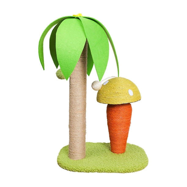 Poste rascador duradero para de sisal, rascador para animales , cama para muebles, con pelota, escalada para para ejercicio, Seta pequeña