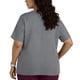 thumbnail image 4 of Tamaño Más Manga Corta Tops para las Mujeres V Cuello Bolsillo Suéter Blusa Casual Camisa Uniforme, 4 of 6