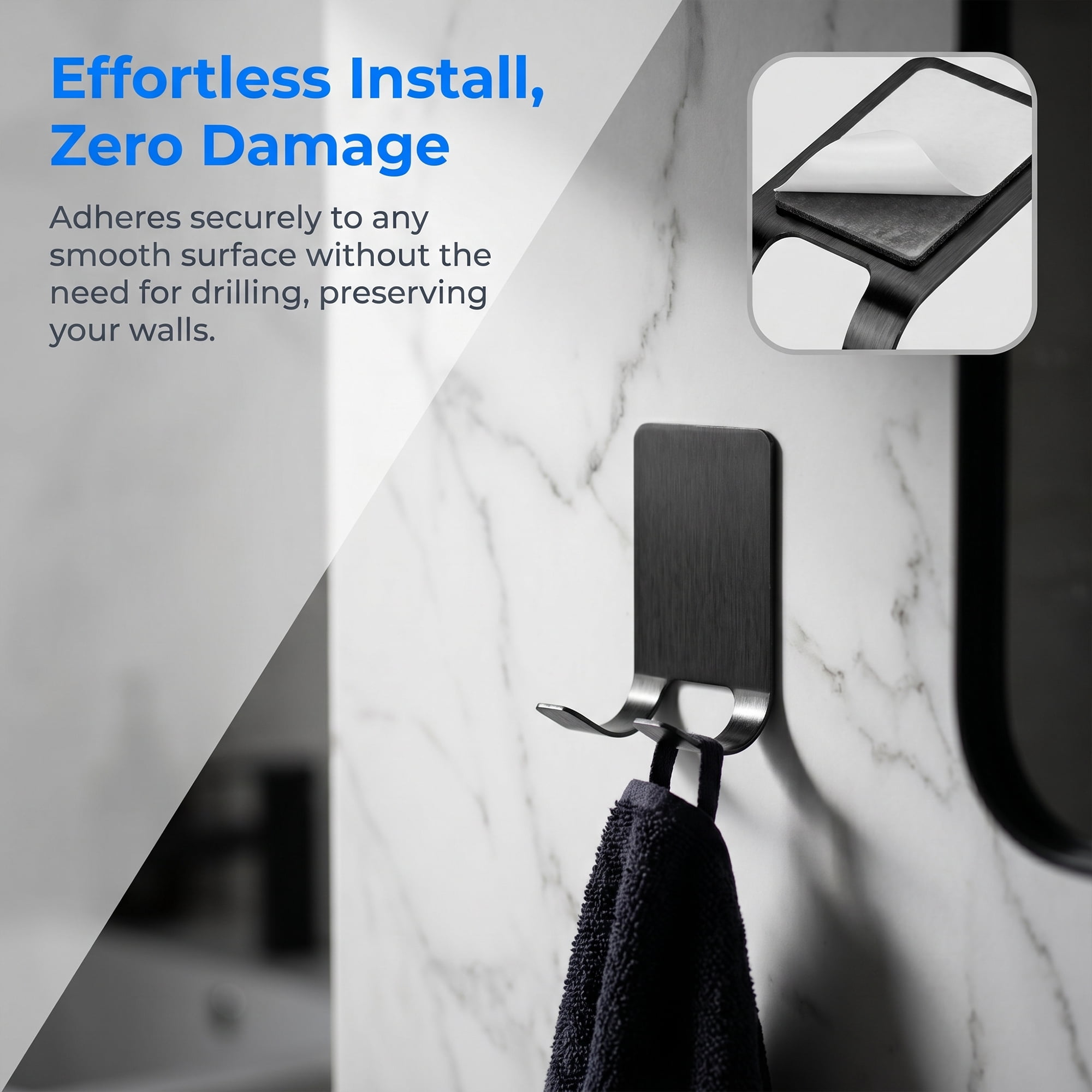 Unique Bargains Utility Hooks 12Pcs Durable Wall Hooks for Garage Organization Black