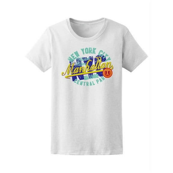 Colorful New York City Graphic Tee Women's - Women T-Shirt, Small