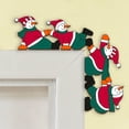thumbnail image 4 of geerera Christmas Door Topper, Wooden Snowman Decor, Door Frame Decoration, Corner Hanging Ornament, for Home, Indoor, Fireplace, Holiday Party Decor, 4 of 9