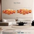 thumbnail image 4 of Elephant Stock Summer Poppies Wall Art - Horizontal Multi Panel Canvas - Living Room Wall Decor - Abstract Multi Panel - Orange And Gold Decor By Silvia Vassileva - 74" x 34", 4 of 8