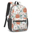 thumbnail image 2 of Pioneer Flower Floral Print Pattern 17" School Backpacks for Teens,Waterproof Oxford Fabric,S-Shape Padded Straps for School,Travel,Hiking,Camping, 2 of 5