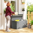 thumbnail image 2 of Outsunny 80 Gallon Resin Deck Box, Lockable Outdoor Storage Box, 2 of 10