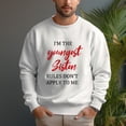 thumbnail image 2 of Men's 330g 100% Cotton Youngest Sisten Pattern Dropped Shoulder Crew Neck Sweatshirt, 2 of 15
