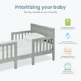 thumbnail image 4 of Dream On Me Hudson 3 in 1 Convertible Toddler Bed, Cool Grey, 4 of 7