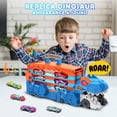 thumbnail image 3 of Vatos Dinosaur Transport Truck Car Toy with Sound and 8 Race Cars, Carrier Vehicles Toys Set for Kids for Boys Aged 3-5 Years, 3 of 9