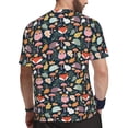 thumbnail image 2 of Wukai Autumn Fox Owl Print Men's Short-Sleeved Mesh T-Shirt,Quick-Dry Short Sleeve Workout T-Shirt-5X-Large, 2 of 8