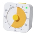 thumbnail image 1 of Tong 1 Hour Visual Timer Silent Alarm Clock Timer Countdown Timer With Pause Function And Color Disk Quiet Management Timer For Home Kitchen (Batteries Not Included), 1 of 5