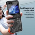 thumbnail image 6 of for Samsung Galaxy Z Flip 5 2023 Case,Slim Thin Lightweight Hard PC Non-Slip Electroplated Shockproof Protective Fashion Phone Case with Hinge Protection for Samsung Z Flip5 (Black), 6 of 7
