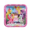 American Greetings My Square Little Pony Party Supplies, Disposable Paper Dinner Plates, 9" x 9", 40-Count