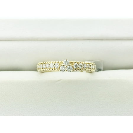 Judith Ripka Twisted Ring - Yellow Gold Berge Ring size 7 RCE143-DI