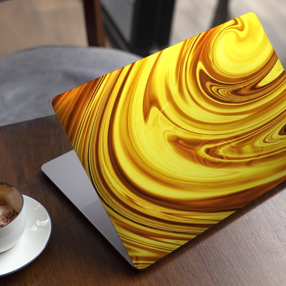 DesignSkinz Swirling Liquid Gold Full-Body Skin Decal Wrap Cover for MacBook 12" Retina (A1534)