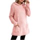 thumbnail image 5 of Sudaderas con capucha para mujer,Blusa de manga larga con capucha para mujer, cárdigan de punto holgado, tejido de poliéster, bolsillos, prenda cálida de invierno para el hogar, sopatenor, 5 of 9