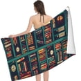 thumbnail image 2 of PHYHOO Retro Bookshelf Oversized Quick Dry Microfiber Beach Towel Library Book Shelf Lightweight Sand Free Towel Super Soft &amp; Absorbent for Travel Swimming Sports 30x60in, 2 of 8