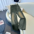 thumbnail image 2 of Yangnuo Women Vintage Washed High Waist Wide Leg Jeans Slimming Draped Casual Denim Long Pants With Pockets, 2 of 5