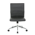 thumbnail image 6 of Boss Office Products Vinyl Armless Hospitality Task Chair with Casters, Black, 6 of 9