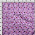 thumbnail image 4 of oneOoneCottonJerseyPurpleFabricKidsAnimalDiyClothingQuiltingFabricPrintFabricByYard58InchWide, 4 of 4