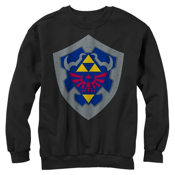Men's Nintendo Legend of Zelda Hylian Shield Sweatshirt Black X Large