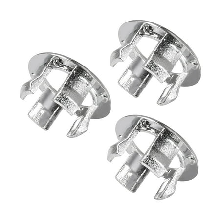 

Uxcell Insert Spares Overflow Covers Plastic Chrome Plated for Bathroom Kitchen Mesh Hole Silver 0.87 x 0.59 3pcs