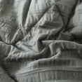 thumbnail image 4 of JML Queen Size Comforter Set 3-Piece - 480GSM Creased Texture Square Design, Grey, 4 of 5