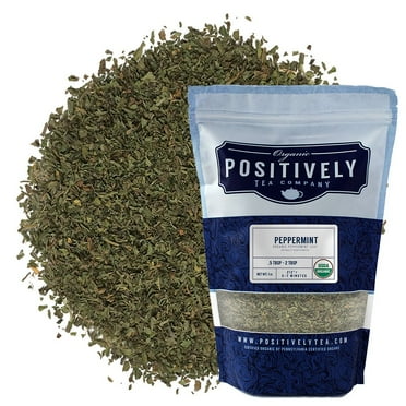 Positively Tea's Organic Peppermint Leaf Herbal Tea, Loose Leaf, 1 Pound Bag