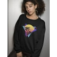 thumbnail image 2 of A Vaporwave Sunset Sweatshirt Women -Image by Shutterstock, Female 3X-Large, 2 of 4