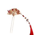 thumbnail image 5 of Hairpin Chinese Ancient Style Flower Hair Clip Traditional Hairpin Chinese Hair Accessories Hand Fan Jewelry Section 4, 5 of 5
