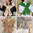 thumbnail image 2 of Chales versátiles sólidos para mujer, chal cruzado de decoración, bufanda de punto, bufandas femeninas, moda de otoño e invierno Fivean unisex, 2 of 2
