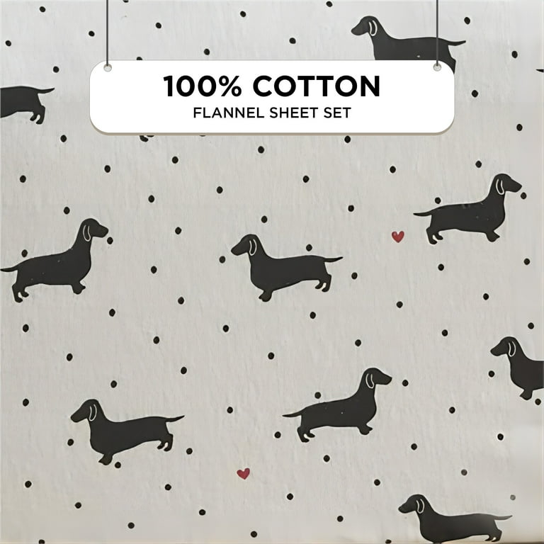 Comfort Spaces Twin Sheet Set Flannel Bed Sheets Twin 100 Cotton Bed Sheets Set with Deep Pocket 3 Piece