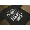 thumbnail image 3 of Tstars Mens Gift for Engineers Engineer Shirts I am an Engineer I'm Always Right Profession Career Job Funny Humor Science Tech T Shirt, 3 of 6