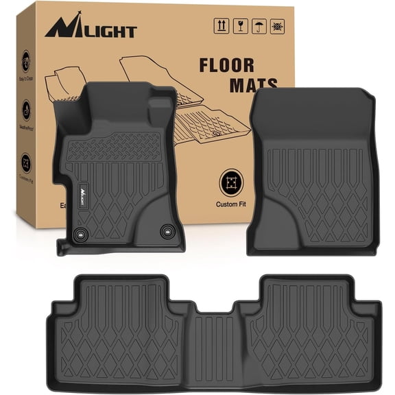 Nilight TPE Floor Mats for Honda Civic Sedan 2012 2013 2014 2015, All Weather Custom Fit Heavy Duty Floor Liners