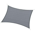 thumbnail image 2 of Patio Umbrellas Outsunny 13' x 20' Rectangle Sun Shade Sail Canopy Outdoor Shade Sail Cloth for Patio Deck Yard with D-Rings and Rope Included - Gray,Market Umbrellas, 2 of 11