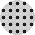 thumbnail image 1 of Ahgly Company Indoor Round Patterned Platinum Gray Area Rugs, 3' Round, 1 of 6