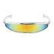 thumbnail image 2 of Gafas de sol futuristas de moda con espejo de robot alienígena, lentes estrechas de una sola lente para amarillo, 2 of 9