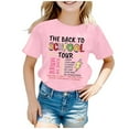 thumbnail image 1 of T-shirt à Manches Courtes Imprimé pour Enfants, Col Rond, Hauts, T-Shirts et Chemises pour Filles, Rose 140/8 Y-9 Y, 1 of 4