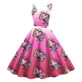 thumbnail image 1 of WILLBEST Robe de Soirée Formelle Sans Manches Longueur Genou Rétro Ligne A Évasée pour Femmes Saint-Valentin, 1 of 2