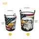 thumbnail image 3 of Balery American Bald Eagle Cesta de ropa redonda con asas, impermeable, independiente, para ropa, juguetes, dormitorio y familia-Small, 3 of 6