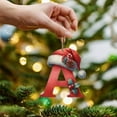 thumbnail image 4 of Wearing A Christmas Hat 26 Letter Ornaments For Christmas Tree Decoration - Personalized Hanging Pendant Xmas Alphabet For Diy Craft Ornaments,26 Letters Christmas Tree Decoration Pendant, 4 of 7