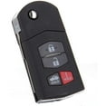 thumbnail image 3 of CCIYU 1PC Uncut 4 Buttons Keyless Entry Remote Fob + 1PC Lithium Battery Replacement for Mazda 3 5 6 CX-7 CX-9 RX-8 MX-5 Miata KPU41788, 3 of 5